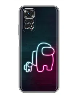 Чохол для Xiaomi Redmi Note 11 / 11s з картинкою «Among Us неон-арт»