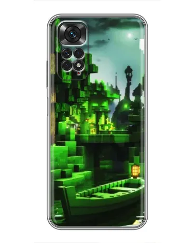Чохол для Xiaomi Redmi Note 11 / 11s з картинкою «Minecraft лісовий пейзаж»