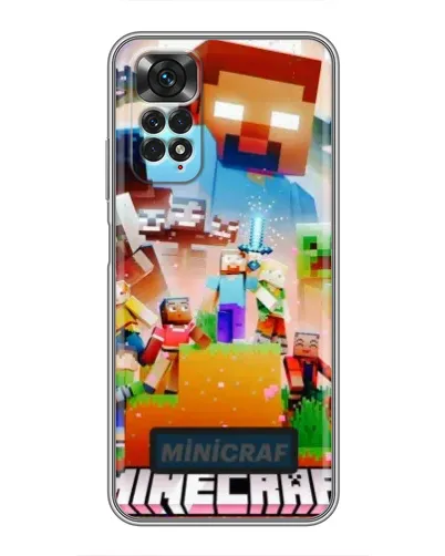 Чохол для Xiaomi Redmi Note 11 / 11s з картинкою «Minecraft герої гри»