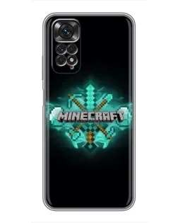 Чохол для Xiaomi Redmi Note 11 / 11s з картинкою «Minecraft Diamond лого»