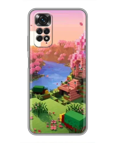 Чохол для Xiaomi Redmi Note 11 / 11s з картинкою «Рожеве дерево Minecraft»
