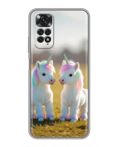 Чохол для Xiaomi Redmi Note 11 / 11s з картинкою «Пара єдинорогів»