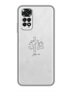 Чохол для Xiaomi Redmi Note 11 / 11s з картинкою «Івана 3:16 Хрест» Чохол для Xiaomi Redmi Note 11 / 11s з картинкою «Івана 3:16 Хрест»