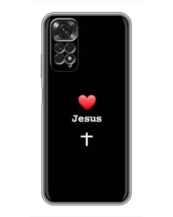 Чохол для Xiaomi Redmi Note 11 / 11s з картинкою «Серце - Jesus» Чохол для Xiaomi Redmi Note 11 / 11s з картинкою «Серце - Jesus»