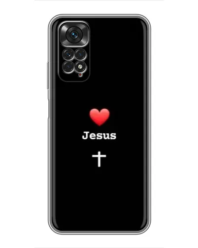 Чехол для Xiaomi Redmi Note 11 / 11s с картинкой «Сердце - Jesus»