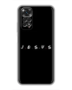 Чехол для Xiaomi Redmi Note 11 / 11s с картинкой «Точки веры J.E.S.U.S.»