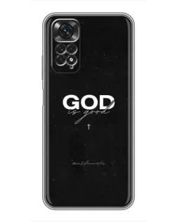 Чехол для Xiaomi Redmi Note 11 / 11s с картинкой «GOD — Бог над всем»