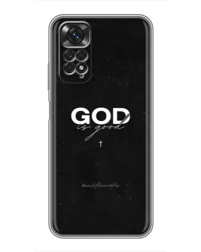Чехол для Xiaomi Redmi Note 11 / 11s с картинкой «GOD — Бог над всем»