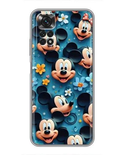 Чохол для Xiaomi Redmi Note 11 / 11s з картинкою «Паттерн Міккі та Мінні»