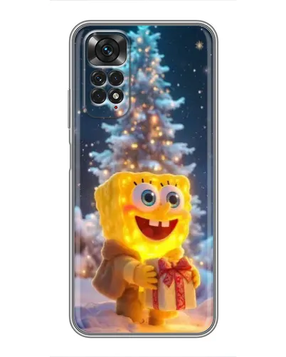 Чохол для Xiaomi Redmi Note 11 / 11s з картинкою «Різдвяний Спанч Боб»
