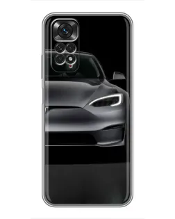 Чехол для Xiaomi Redmi Note 11 / 11s с картинкой «Tesla Model S Look»