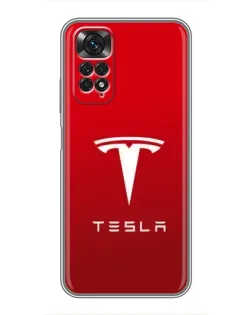 Чехол для Xiaomi Redmi Note 11 / 11s с картинкой «Tesla Red Classic»