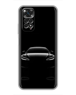 Чехол для Xiaomi Redmi Note 11 / 11s с картинкой «Силуэт Tesla Night»