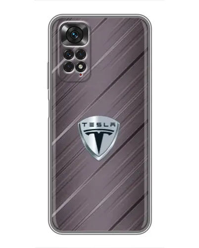 Чехол для Xiaomi Redmi Note 11 / 11s с картинкой «Металлическая текстура Tesla» Чехол для Xiaomi Redmi Note 11 / 11s с картинкой «Металлическая текстура Tesla»