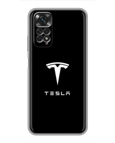 Чехол для Xiaomi Redmi Note 11 / 11s с картинкой «Tesla White Logo» Чехол для Xiaomi Redmi Note 11 / 11s с картинкой «Tesla White Logo»