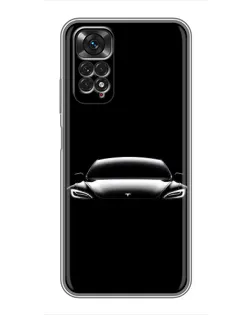 Чехол для Xiaomi Redmi Note 11 / 11s с картинкой «Фары Tesla Night»
