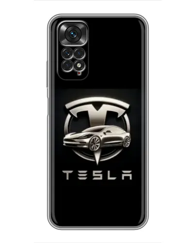 Чехол для Xiaomi Redmi Note 11 / 11s с картинкой «Tesla — серебристое авто» Чехол для Xiaomi Redmi Note 11 / 11s с картинкой «Tesla — серебристое авто»