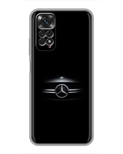 Чехол для Xiaomi Redmi Note 11 / 11s с картинкой «Mercedes — абстрактные линии»
