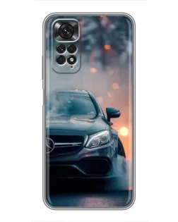 Чехол для Xiaomi Redmi Note 11 / 11s с картинкой «Mercedes — ночной город»
