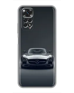 Чехол для Xiaomi Redmi Note 11 / 11s с картинкой «Mercedes на черном»