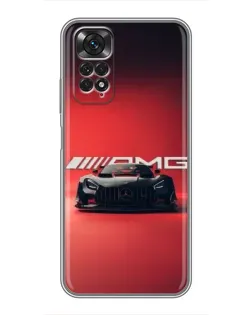 Чехол для Xiaomi Redmi Note 11 / 11s с картинкой «Mercedes AMG — красная линия»