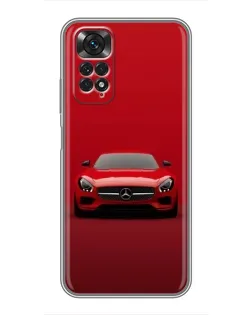 Чехол для Xiaomi Redmi Note 11 / 11s с картинкой «Красный Mercedes AMG»
