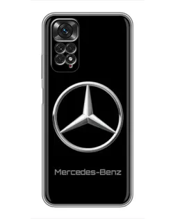 Чехол для Xiaomi Redmi Note 11 / 11s с картинкой «Mercedes Silver Logo»