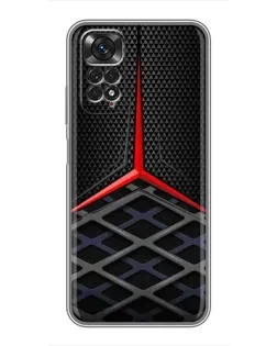 Чехол для Xiaomi Redmi Note 11 / 11s с картинкой «Mercedes Carbon Grid»