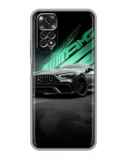Чехол для Xiaomi Redmi Note 11 / 11s с картинкой «Темный Mercedes AMG»
