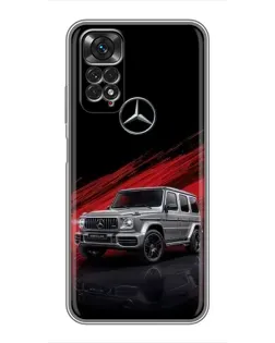 Чехол для Xiaomi Redmi Note 11 / 11s с картинкой «Mercedes G-Class красный»
