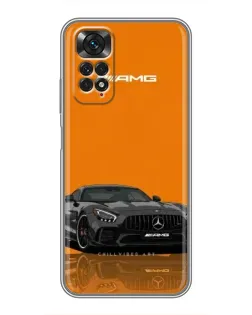 Чехол для Xiaomi Redmi Note 11 / 11s с картинкой «Оранжевый Mercedes AMG»