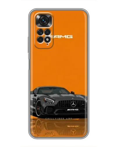 Чехол для Xiaomi Redmi Note 11 / 11s с картинкой «Оранжевый Mercedes AMG»