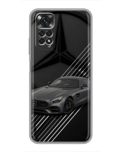 Чехол для Xiaomi Redmi Note 11 / 11s с картинкой «Mercedes AMG — графика»