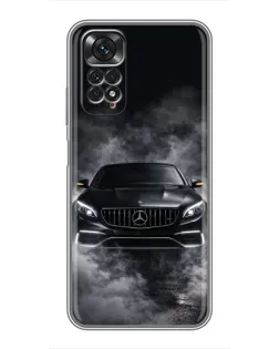 Чехол для Xiaomi Redmi Note 11 / 11s с картинкой «Mercedes в дыму»