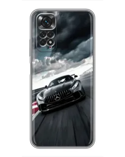 Чехол для Xiaomi Redmi Note 11 / 11s с картинкой «Гоночный Mercedes AMG»