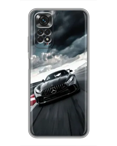 Чехол для Xiaomi Redmi Note 11 / 11s с картинкой «Гоночный Mercedes AMG»
