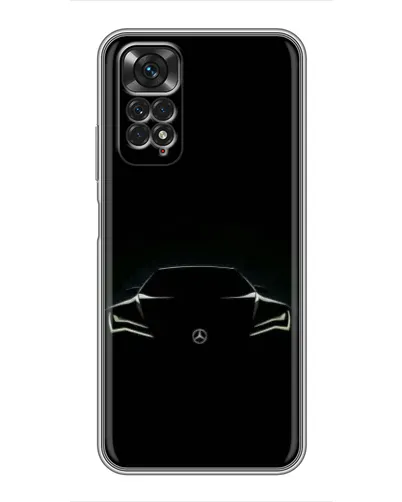 Чехол для Xiaomi Redmi Note 11 / 11s с картинкой «Mercedes — силуэт авто» Чехол для Xiaomi Redmi Note 11 / 11s с картинкой «Mercedes — силуэт авто»
