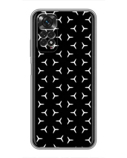 Чехол для Xiaomi Redmi Note 11 / 11s с картинкой «Mercedes паттерн звезд»
