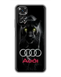 Чехол для Xiaomi Redmi Note 11 / 11s с картинкой «Пантера и Audi»