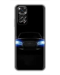 Чехол для Xiaomi Redmi Note 11 / 11s с картинкой «Audi в неоне»