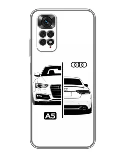 Чехол для Xiaomi Redmi Note 11 / 11s с картинкой «Audi — контрастный дизайн»