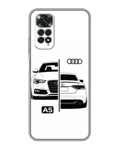 Чехол для Xiaomi Redmi Note 11 / 11s с картинкой «Audi — контрастный дизайн»
