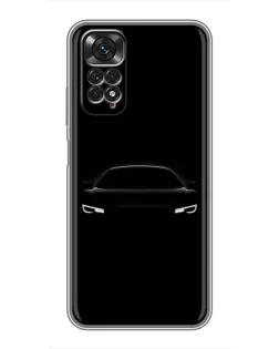 Чехол для Xiaomi Redmi Note 11 / 11s с картинкой «Взгляд Audi в темноте»