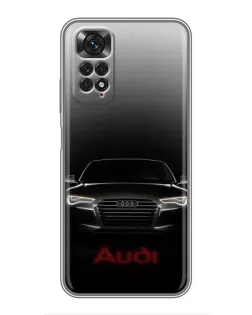 Чехол для Xiaomi Redmi Note 11 / 11s с картинкой «Audi — градиентный контур»
