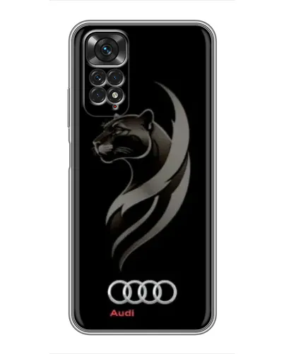 Чехол для Xiaomi Redmi Note 11 / 11s с картинкой «Графика — пантера и Audi»