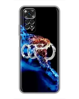 Чехол для Xiaomi Redmi Note 11 / 11s с картинкой «Энергия лого Audi»