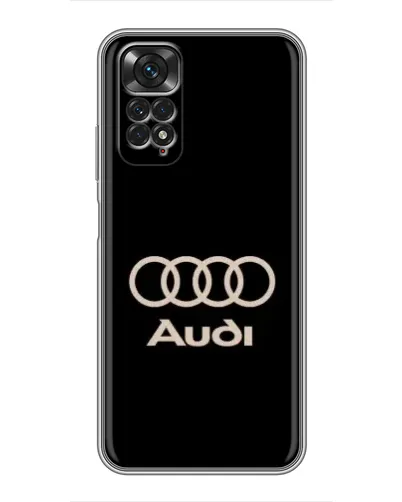 Чехол для Xiaomi Redmi Note 11 / 11s с картинкой «Audi — золотой логотип»