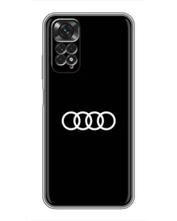 Чехол для Xiaomi Redmi Note 11 / 11s с картинкой «Audi White Logo»