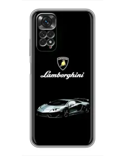 Чехол для Xiaomi Redmi Note 11 / 11s с картинкой «Логотип Lamborghini классика»