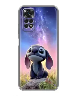 Чехол для Xiaomi Redmi Note 11 / 11s с картинкой «Стич на рассвете»